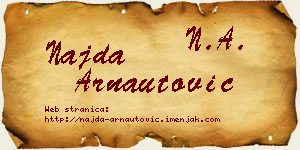 Najda Arnautović vizit kartica